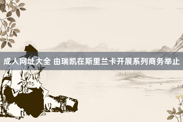 成人网址大全 由瑞凯在斯里兰卡开展系列商务举止