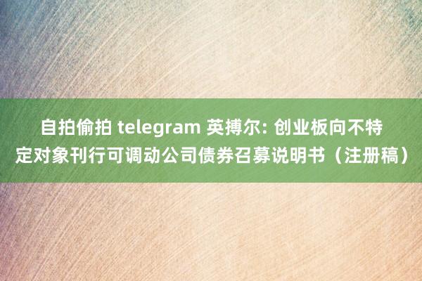 自拍偷拍 telegram 英搏尔: 创业板向不特定对象刊行可调动公司债券召募说明书（注册稿）