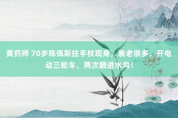 黄药师 70岁陈佩斯拄手杖现身，衰老很多，开电动三轮车，两次翻进水沟！