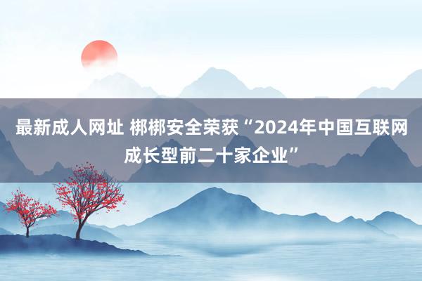 最新成人网址 梆梆安全荣获“2024年中国互联网成长型前二十家企业”