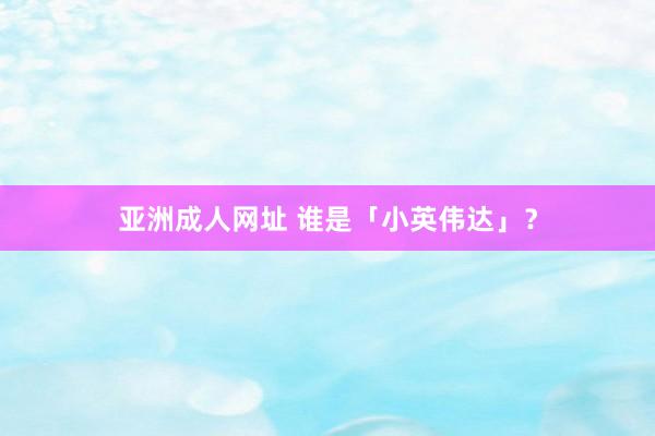 亚洲成人网址 谁是「小英伟达」？