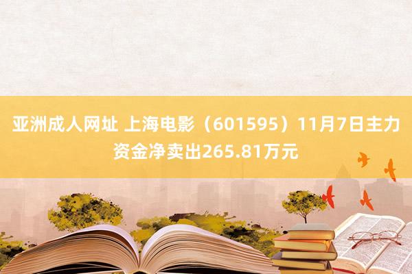 亚洲成人网址 上海电影（601595）11月7日主力资金净卖出265.81万元