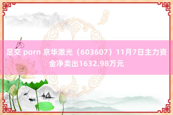 足交 porn 京华激光（603607）11月7日主力资金净卖出1632.98万元