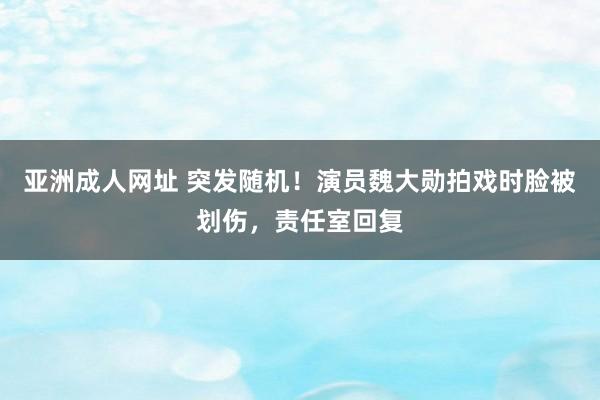 亚洲成人网址 突发随机！演员魏大勋拍戏时脸被划伤，责任室回复