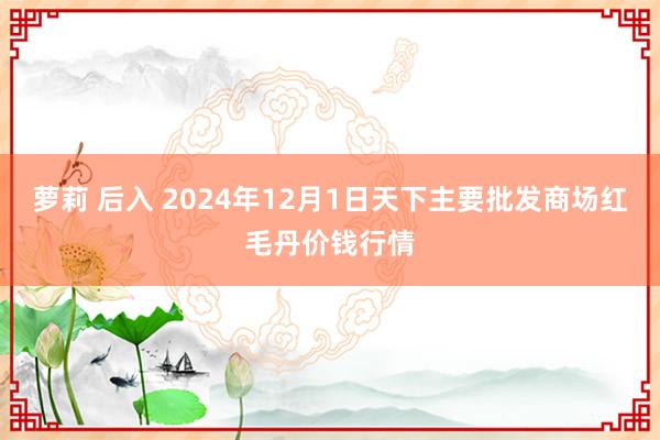 萝莉 后入 2024年12月1日天下主要批发商场红毛丹价钱行情