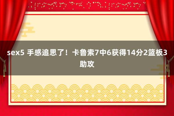 sex5 手感追思了！卡鲁索7中6获得14分2篮板3助攻