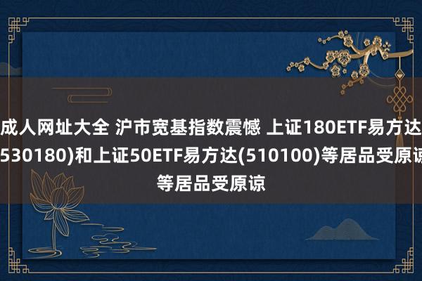 成人网址大全 沪市宽基指数震憾 上证180ETF易方达(530180)和上证50ETF易方达(510100)等居品受原谅