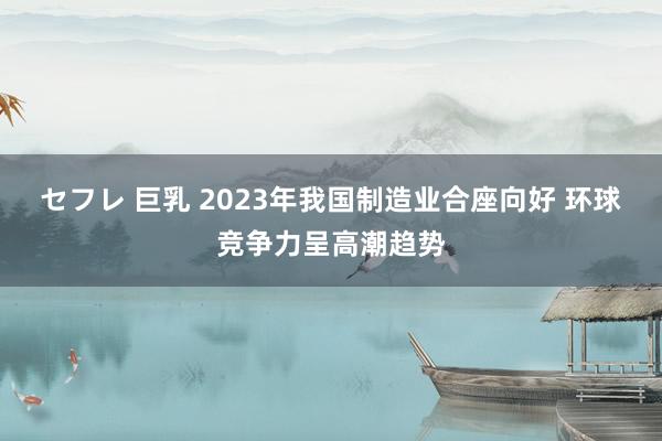 セフレ 巨乳 2023年我国制造业合座向好 环球竞争力呈高潮趋势