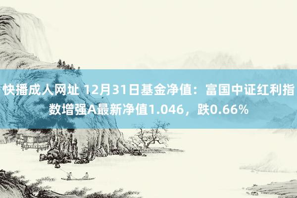 快播成人网址 12月31日基金净值：富国中证红利指数增强A最新净值1.046，跌0.66%