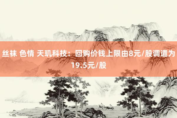 丝袜 色情 天玑科技：回购价钱上限由8元/股调遣为19.5元/股