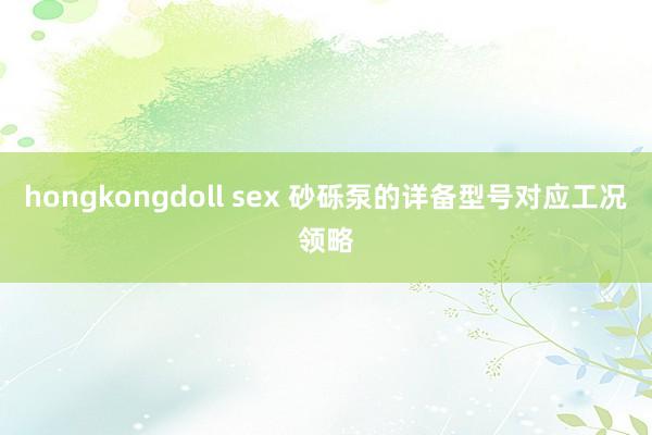 hongkongdoll sex 砂砾泵的详备型号对应工况领略